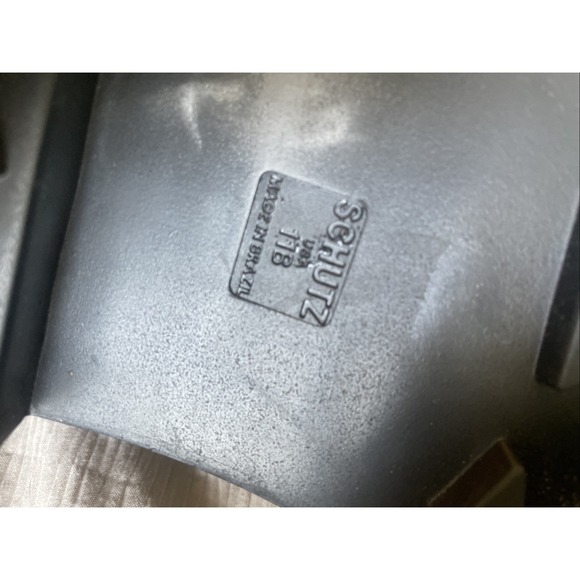 Schutz Orly Leather Croc Boots Black Lug Rubber Sole Combat Lace‎ Up Sz 11  Goth - Picture 7 of 9